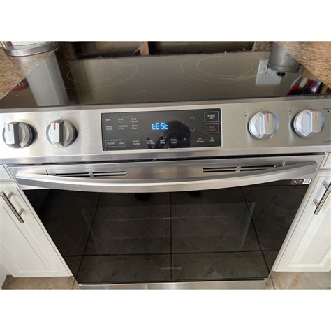samsung gas oven says test